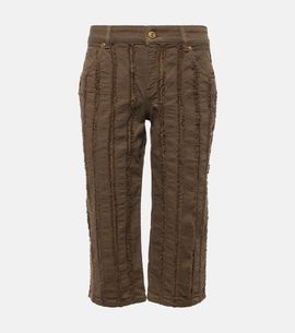 Blumarine Blumarine Low-rise cotton-blend cropped pants