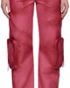 Blumarine Blumarine Pink Spiral Leather Cargo Pants - 1