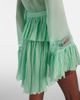Blumarine Blumarine Plissé tiered georgette miniskirt - 5