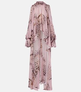 Blumarine Blumarine Printed asymmetric georgette blouse