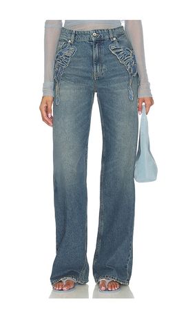 Blumarine Blumarine Scallop Boyfriend Jean
