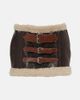 Blumarine Blumarine Shearling-trimmed leather miniskirt - 1