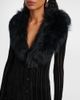 Blumarine Blumarine Shearling-trimmed striped cardigan - 4