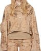 Blumarine Blumarine Tan Camouflage Denim Jacket - 1