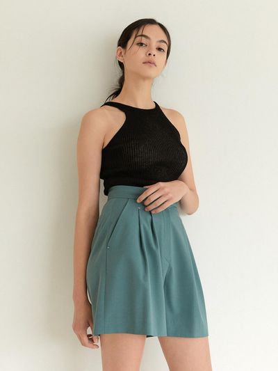 BLUV A-Line Tucked Shorts_Turquoise