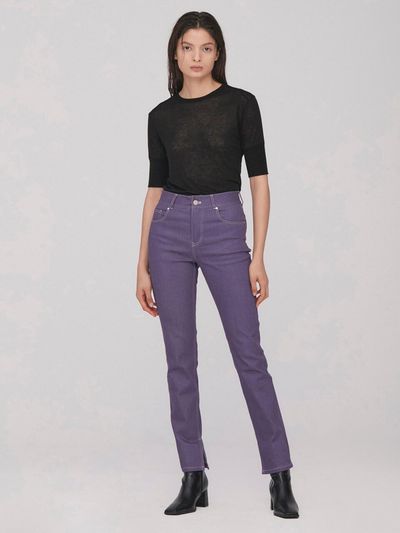 BLUV Alexa Slit Straight Pants_Purple