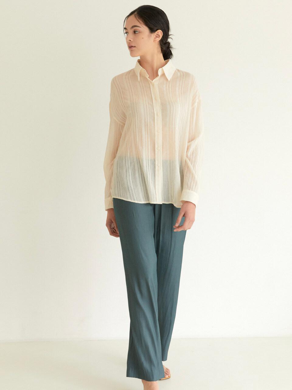BLUV Bandding Silky Pants Turquoise