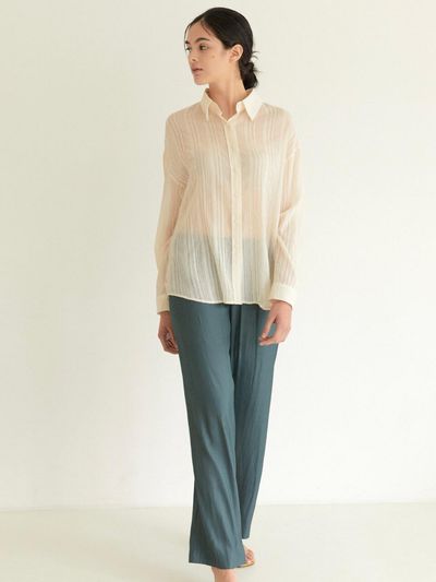 BLUV Bandding Silky Pants Turquoise