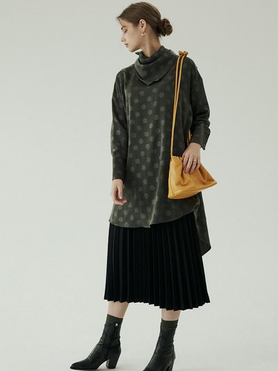 BLUV Delphine dress olive khaki dotted