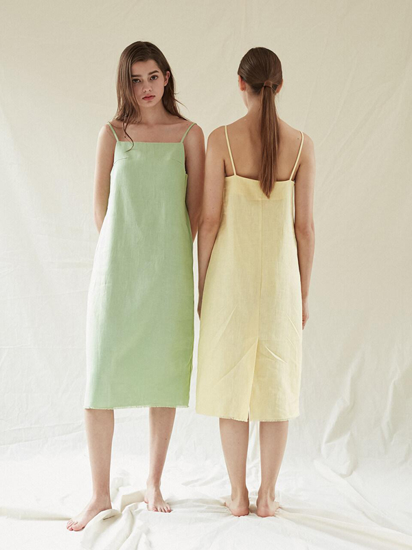 BLUV Linen Dress _Lime