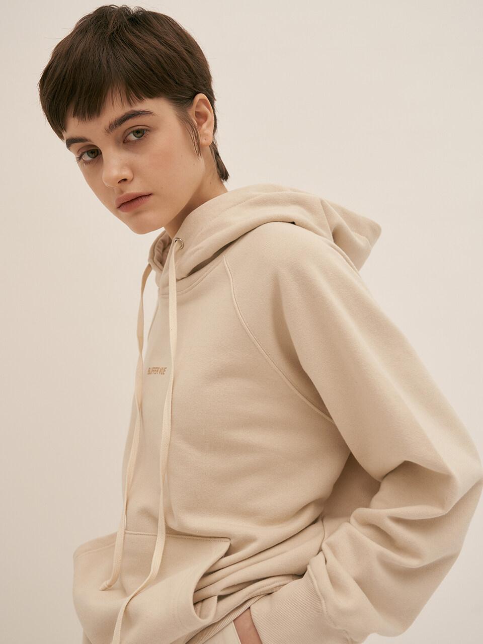 BLUV Logo Hoodie Cream