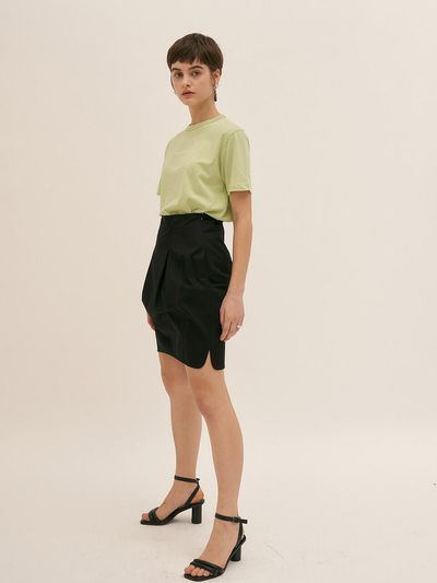 BLUV Pleated Mini Skirt Black