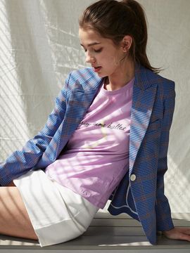 BLUV Rosh Check Jacket_Blue Purple