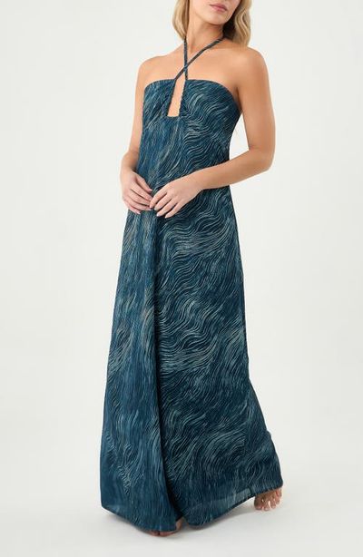 BOAMAR BOAMAR Tess Halter Cover-Up Maxi Sundress