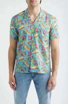 Boardies Boardies Barbecue Print Camp Shirt