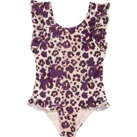 Boardies Boardies Kids' Ruffles Cheetah Print One-Piece Swimsuit