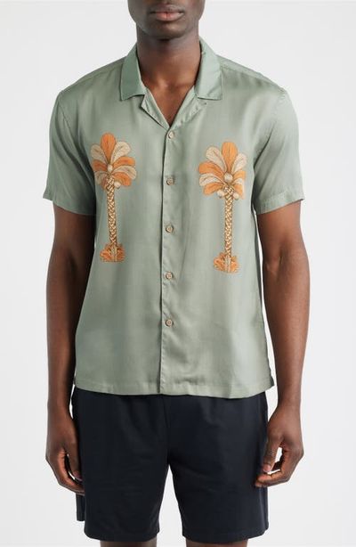 Boardies Boardies Oasis Palms Print Camp Shirt