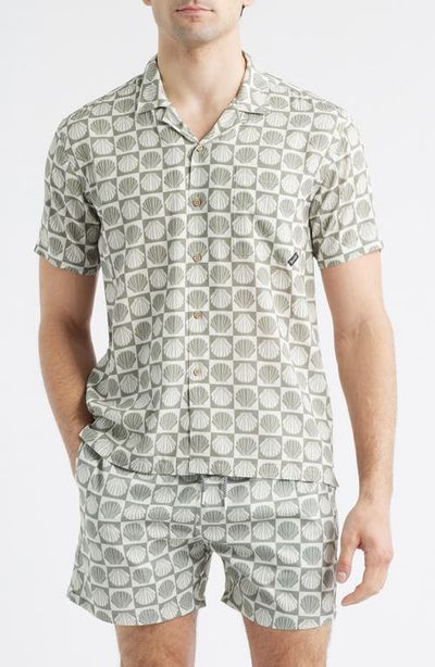 Boardies Boardies Seashell Print Camp Shirt