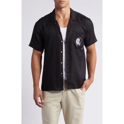 Boardies Boardies Yin & Yan Short Sleeve Button-Up Camp Shirt