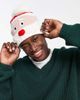 Boardmans Boardmans christmas santa claus face beanie hat in red - 1