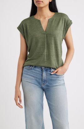 Bobeau Bobeau Caty Pleat Front Knit Top