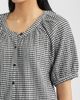 Bobeau Bobeau Check Front Button Top - 4