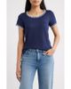 Bobeau Bobeau Crochet Trim T-Shirt - 1