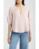 Bobeau Bobeau Embroidered Button-Up Top - 1