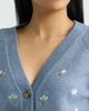 Bobeau Bobeau Embroidered Floral V-Neck Cardigan - 4