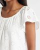 Bobeau Bobeau Eyelet Cotton Peasant Top - 4