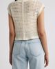 Bobeau Bobeau Floral Open Stitch Cotton Blend Sweater - 2