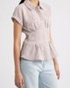 Bobeau Bobeau Pleat Stripe Button-Up Shirt - 3