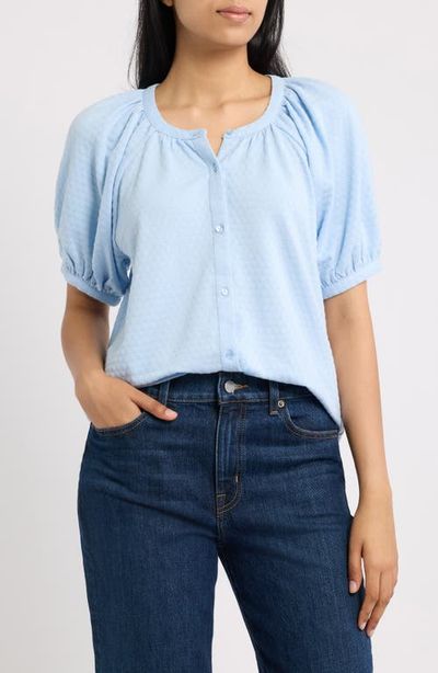 Bobeau Bobeau Puff Sleeve Top