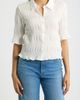 Bobeau Bobeau Smocked Button-Up Shirt - 1