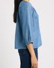 Bobeau Bobeau Smocked Neck Button-Up Top - 3
