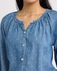 Bobeau Bobeau Smocked Neck Button-Up Top - 4