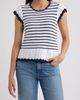 Bobeau Bobeau Tipped Tie Back Sweater - 1