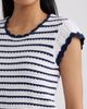 Bobeau Bobeau Tipped Tie Back Sweater - 4