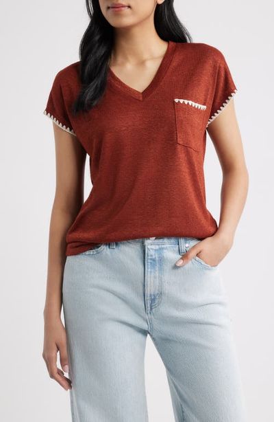 Bobeau Bobeau Whipstitch Pocket T-Shirt