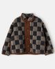 Bobo Choses Bobo Choses Almost Moiré checked cotton teddy jacket - 1
