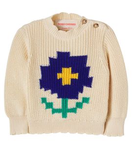 Bobo Choses Bobo Choses Baby Pixel Daisy cotton sweater