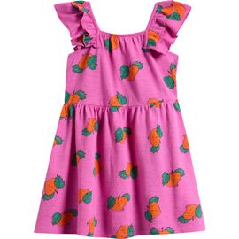 Bobo Choses Bobo Choses Kids' Tangerine Organic Cotton Dress