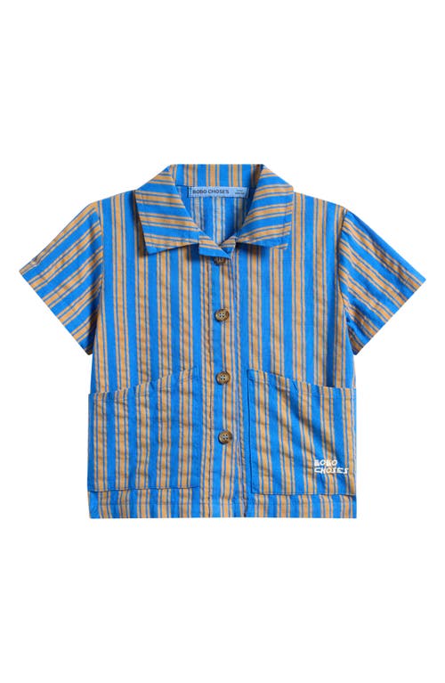 Bobo Choses Bobo Choses New Hairline Stripe Cotton Button-Up Shirt
