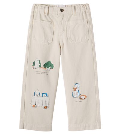 Bobo Choses Bobo Choses Patch-appliqué cotton twill pants
