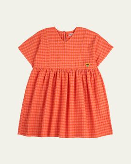 Bobo Choses Girl's Vichy Striped Woven Dress