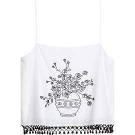 Bode Bode Beaded Rosebloom Tank