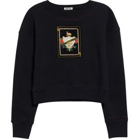 Bode Bode Bullion Card Cotton Graphic Sweatshirt
