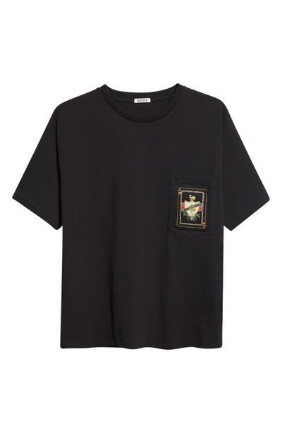 Bode Bode Bullion Card Embroidered Cotton Pocket T-Shirt