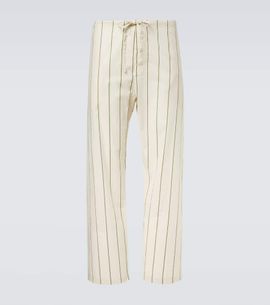 Bode Bode Celery striped cotton pajama pants