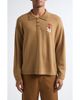 Bode Bode Cowboy Appliqué Merino Wool Polo Sweater - 1